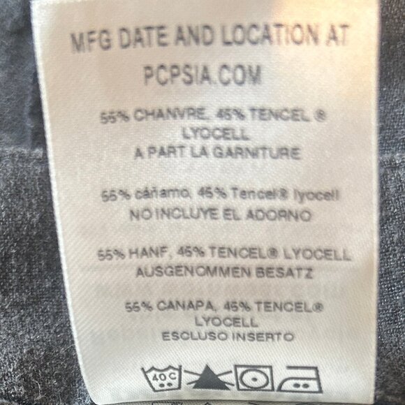 Patagonia dark gray Garden Island hemp-blend wrap tie-front shorts sz M - Picture 12 of 12